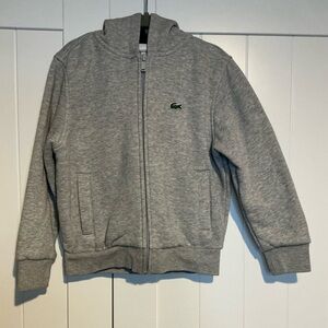 Lacoste Sport Gray Full Zip Hoodie – Kids Size 6 (116 cm)